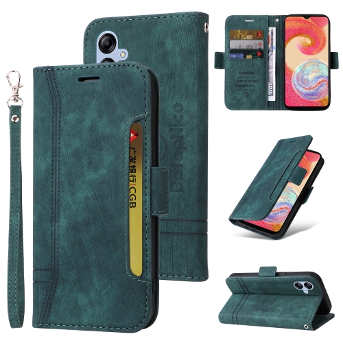 For Samsung Galaxy A04e BETOPNICE Dual-side Buckle Leather Phone Case(Green)