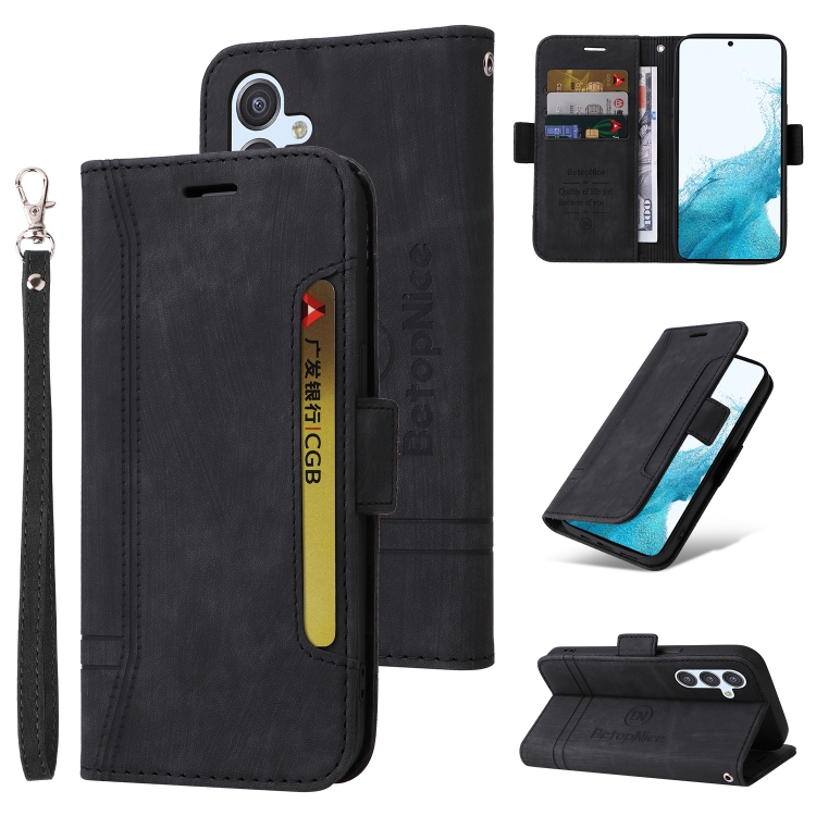 

For Samsung Galaxy A54 5G BETOPNICE Dual-side Buckle Leather Phone Case(Black)