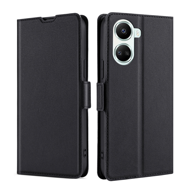 

For Huawei nova 10 SE Ultra-thin Voltage Side Buckle Horizontal Flip Leather Phone Case(Black)