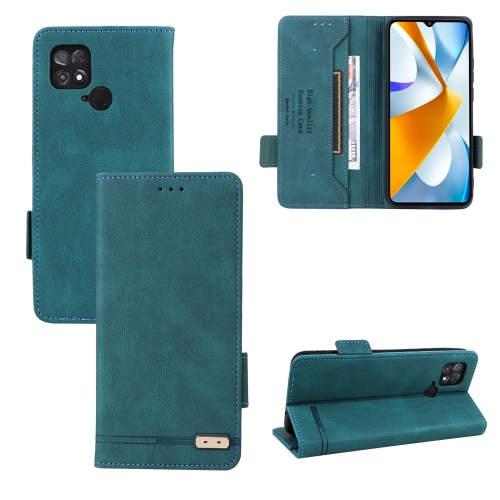 

For Xiaomi Poco C40 Magnetic Clasp Flip Leather Phone Case(Green)