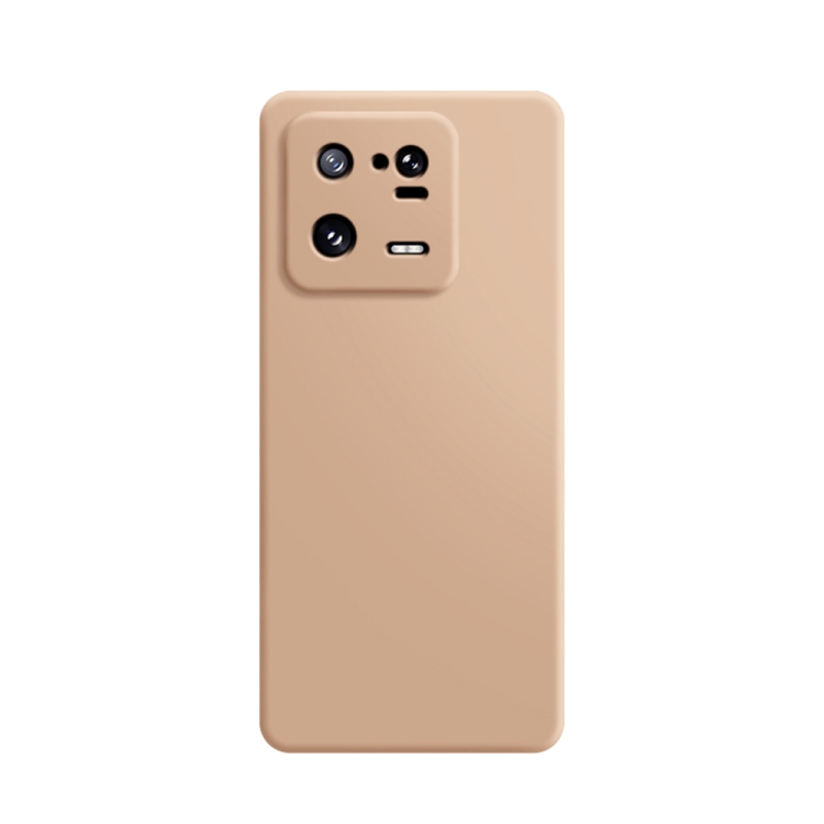 

For Xiaomi 13 Pro Imitation Liquid Silicone Phone Case(Apricot)