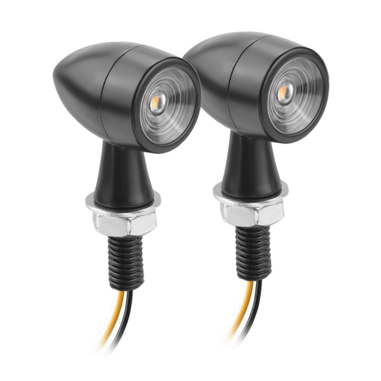 

For Kawasaki / Suzuki / Yamaha / Honda T-S002 1 Pair Motorcycle LED Mini Turn Signal Metal Retro Signal Light