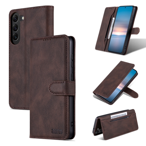 For Samsung Galaxy S23+ 5G AZNS Dream II Skin Feel Flip Leather Phone Case(Coffee)