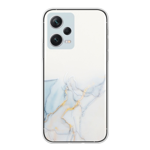 

For Xiaomi Redmi Note 12 Pro Hollow Marble Pattern TPU Precise Hole Phone Protective Case(Grey)