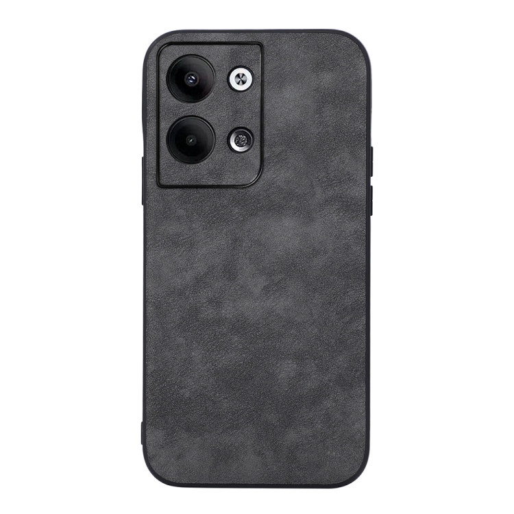 

For OPPO Reno9 / Reno9 Pro Morocco Texture PU Phone Case(Black)