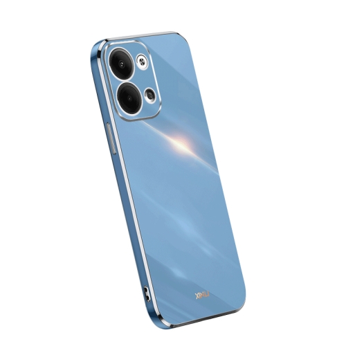 

For OPPO Reno9 5G XINLI Straight Edge 6D Electroplate TPU Phone Case(Celestial Blue)