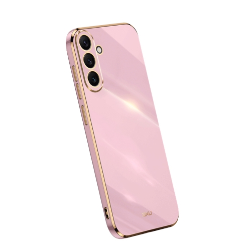 

For Samsung Galaxy A54 5G XINLI Straight Edge 6D Electroplate TPU Phone Case(Cherry Purple)