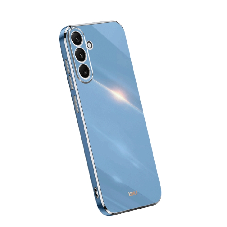 

For Samsung Galaxy A54 5G XINLI Straight Edge 6D Electroplate TPU Phone Case(Celestial Blue)