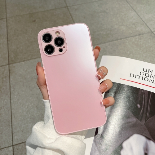 

For iPhone 11 Frosted Tempered Glass Phone Case(Pink)
