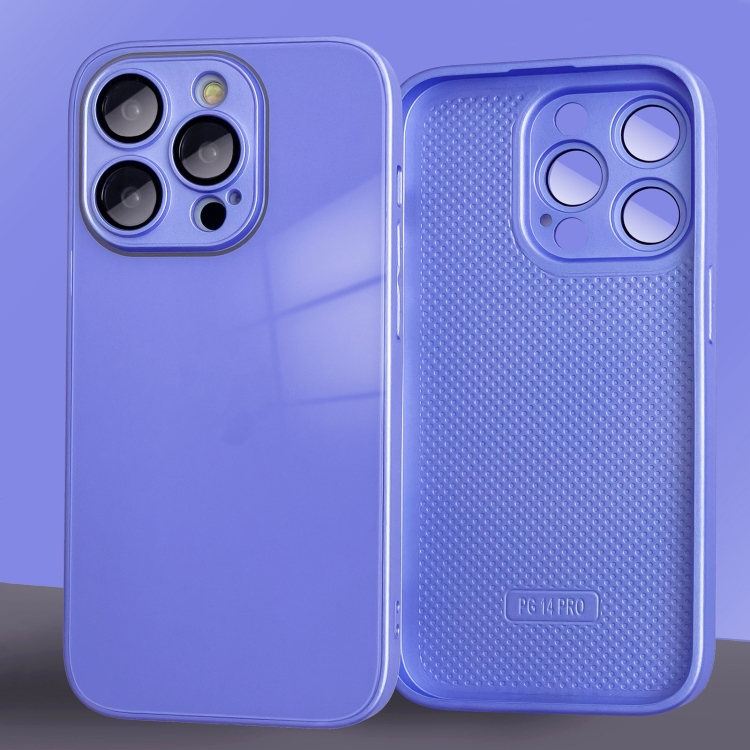 

For iPhone 13 9D Tempered Glass Phone Case(Purple)