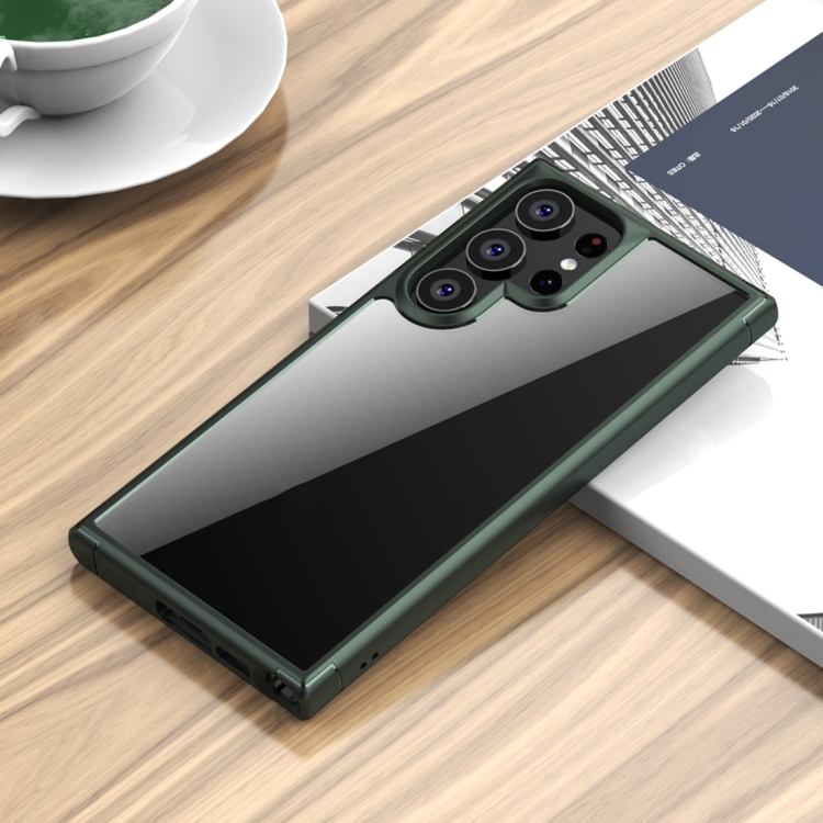 

For Samsung Galaxy S23 5G iPAKY Shockproof PC + TPU Protective Phone Case(Dark Green)