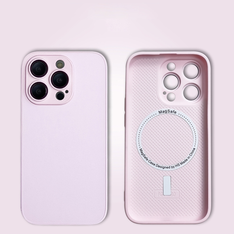 

For iPhone 12 Pro Max MagSafe Magnetic Tempered Glass Phone Case(Pink)