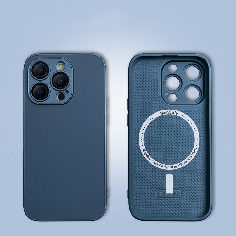 

For iPhone 11 Pro Max MagSafe Magnetic Tempered Glass Phone Case(Navy Blue)