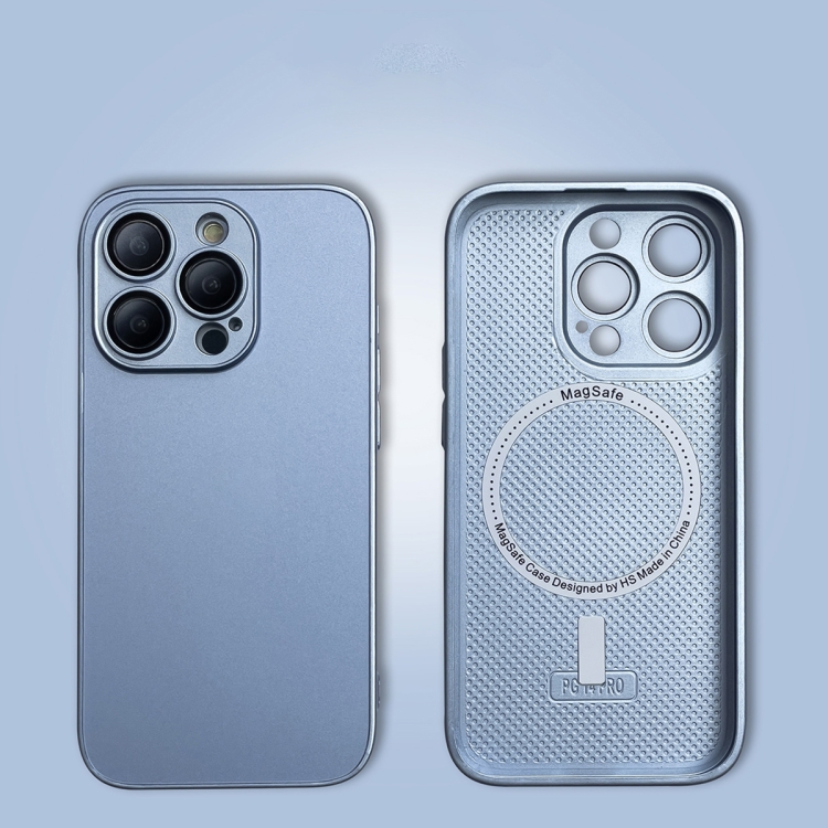 

For iPhone 11 MagSafe Magnetic Tempered Glass Phone Case(Sierra Blue)