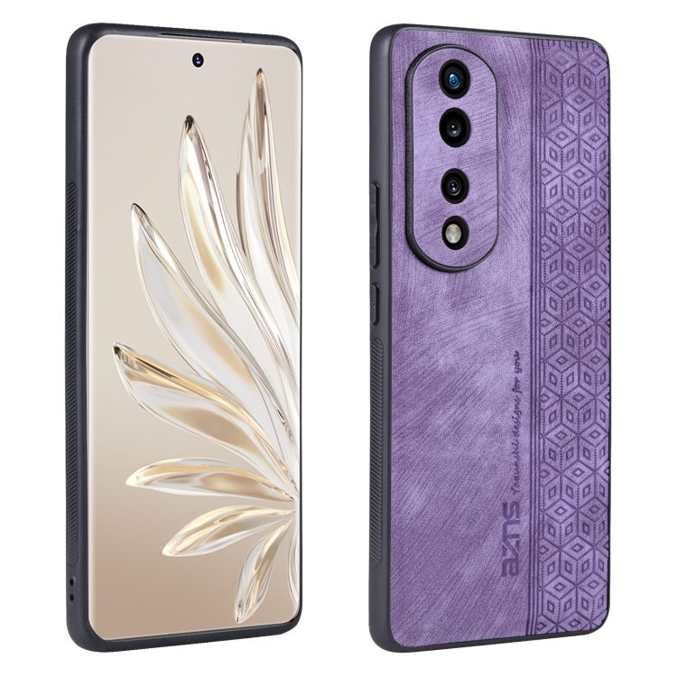 

For Honor 80 AZNS 3D Embossed Skin Feel Phone Case(Purple)
