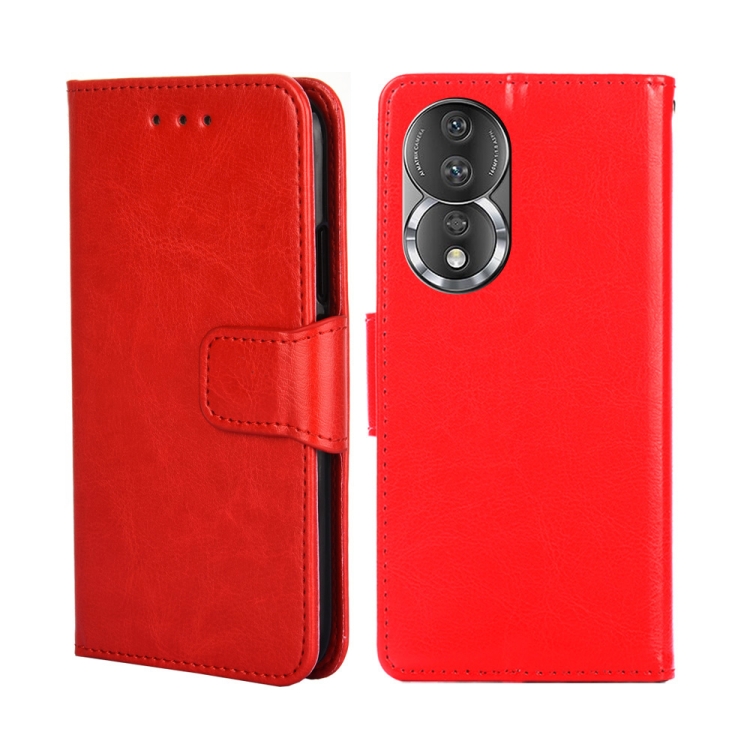 

For Honor 80 Crystal Texture Leather Phone Case(Red)