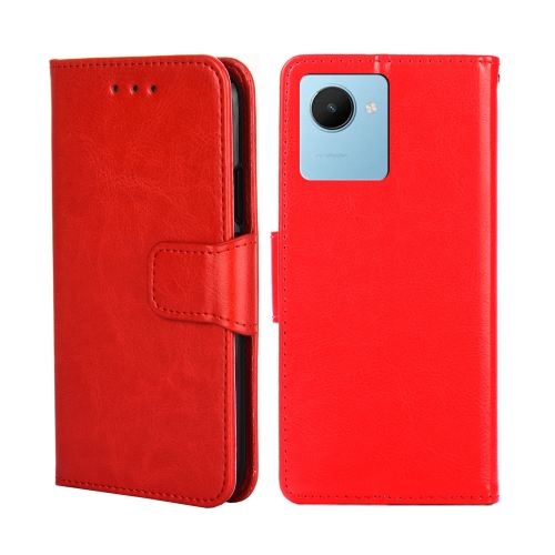 

For Realme C30s Crystal Texture Leather Phone Case(Red)