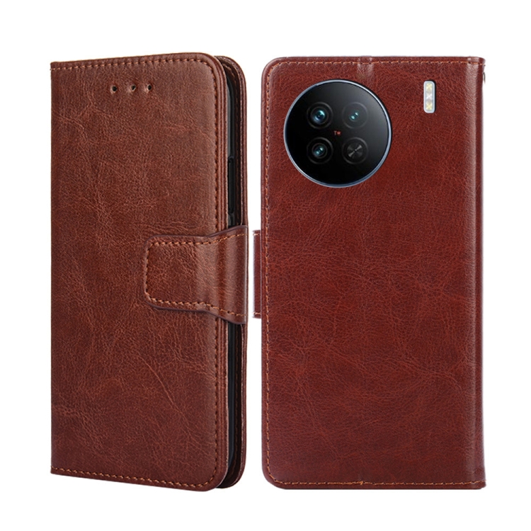 

For vivo X90 Crystal Texture Leather Phone Case(Brown)
