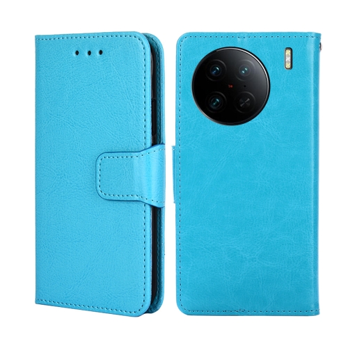 

For vivo X90 Pro+ Crystal Texture Leather Phone Case(Sky Blue)