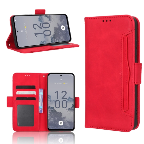 

For Nokia X30 5G Skin Feel Calf Texture Card Slots Leather Phone Case(Red)