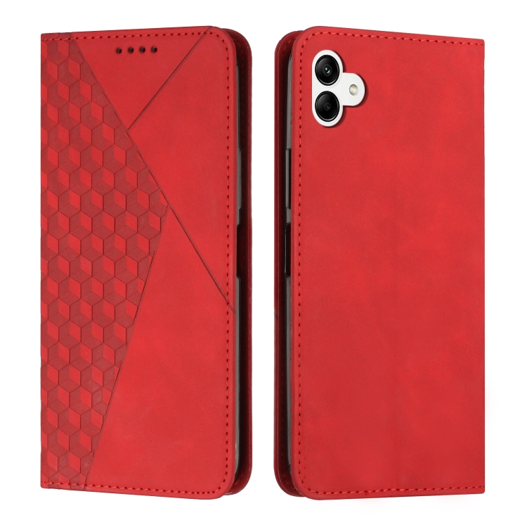 

For Samsung Galaxy A04e Diamond Splicing Skin Feel Magnetic Leather Phone Case(Red)