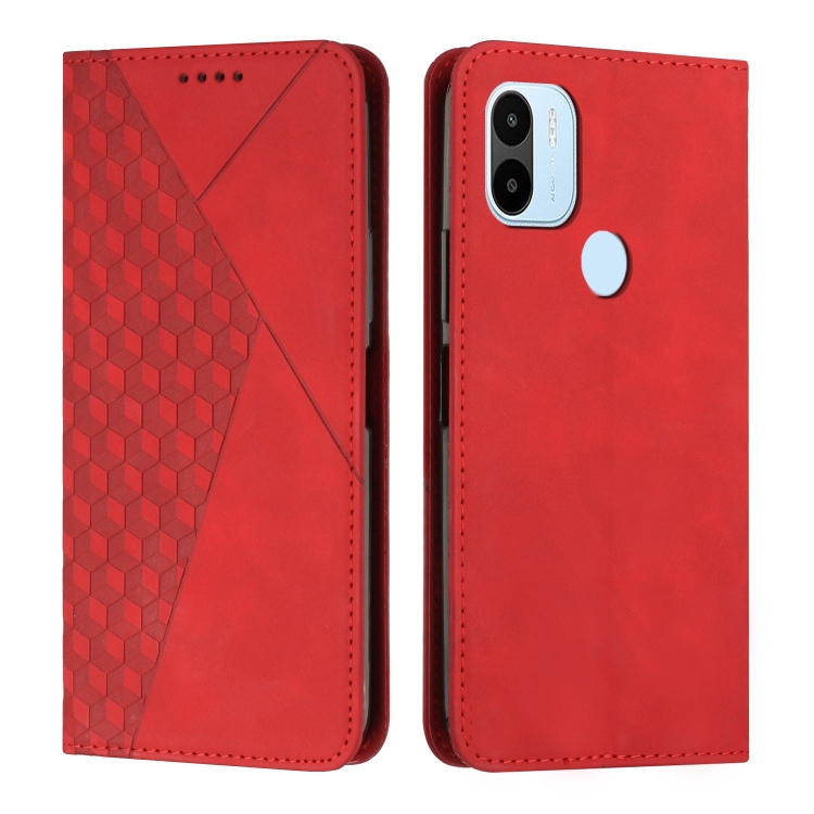 

For Xiaomi Redmi A1+ Diamond Splicing Skin Feel Magnetic Leather Phone Case(Red)