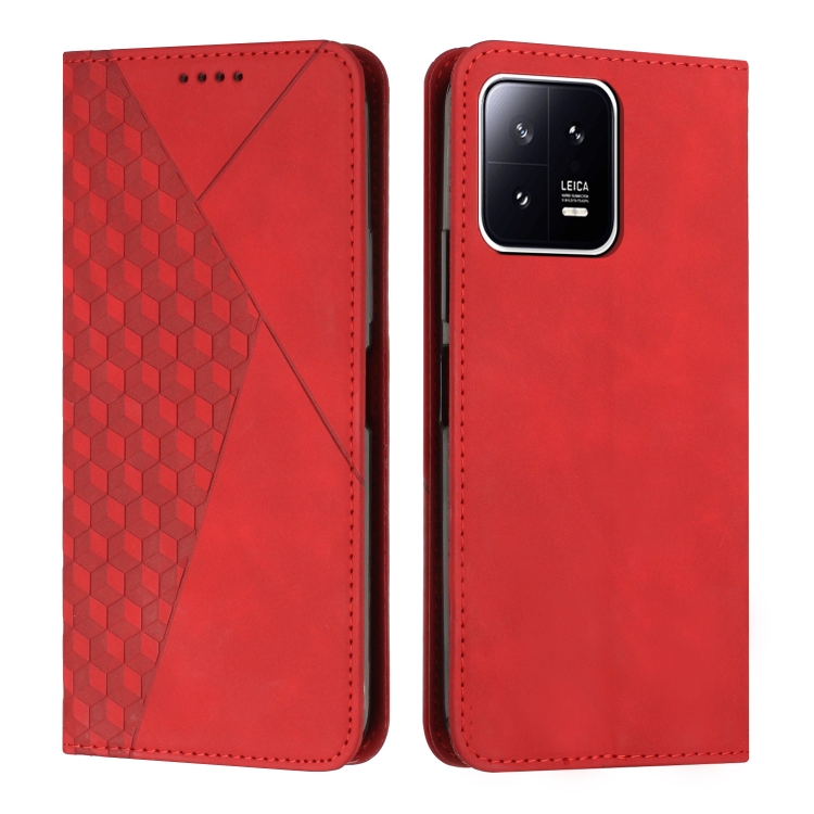 

For Xiaomi 13 Pro Diamond Splicing Skin Feel Magnetic Leather Phone Case(Red)