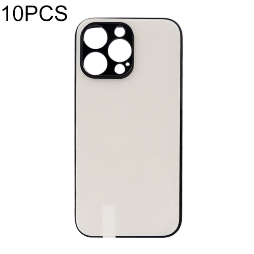 

For iPhone 14 Pro Max 10pcs Thermal Transfer Glass Phone Case(Black)