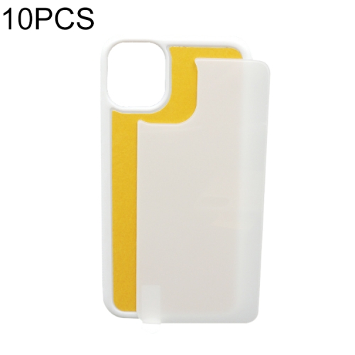 

For iPhone 12 10pcs Thermal Transfer Glass Phone Case(White)