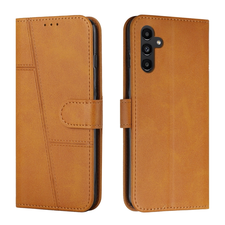 

For Samsung Galaxy A54 5G Stitching Calf Texture Buckle Leather Phone Case(Yellow)