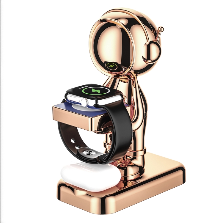 

For Watch+Wireless Headset Intelligent Wireless Charging Holder(Gold)