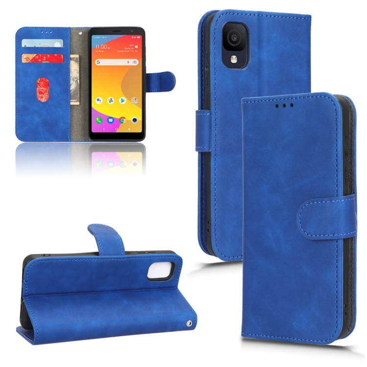 

For TCL ION Z Skin Feel Magnetic Flip Leather Phone Case(Blue)