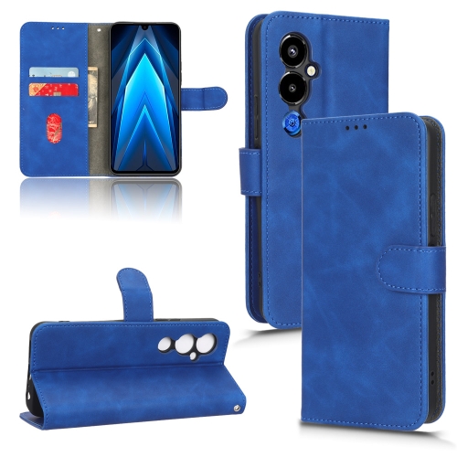 

For Tecno Pova 4 Pro Skin Feel Magnetic Flip Leather Phone Case(Blue)