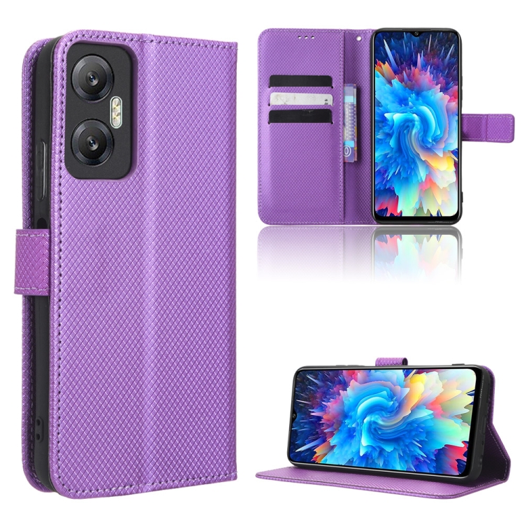 

For Infinix Hot 20 5G X666B Diamond Texture Leather Phone Case(Purple)