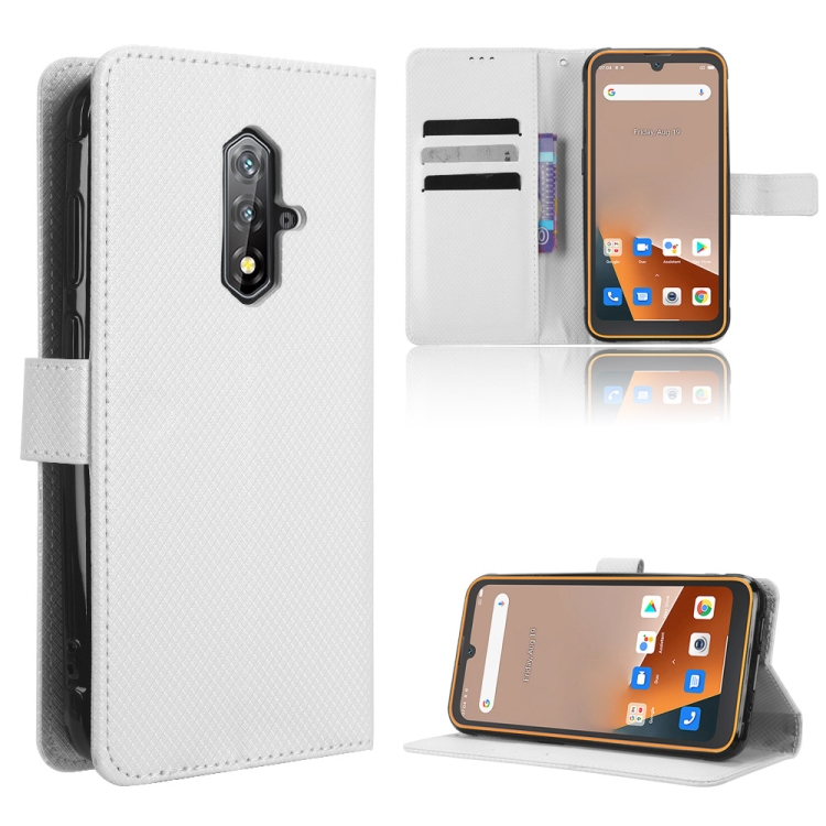 

For Blackview BV5200 Diamond Texture Leather Phone Case(White)