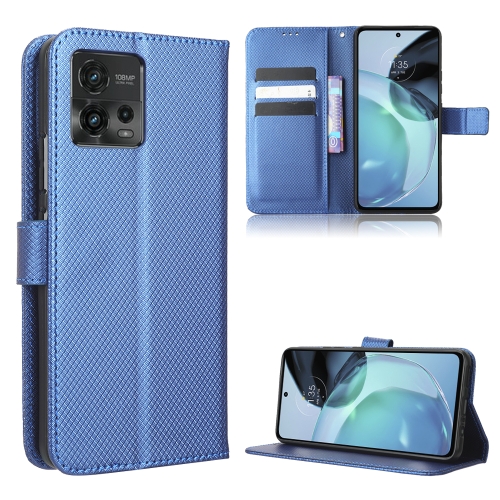 Para Motorola Moto G84 5G Funda para teléfono de cuero con textura de rombo  y hebilla