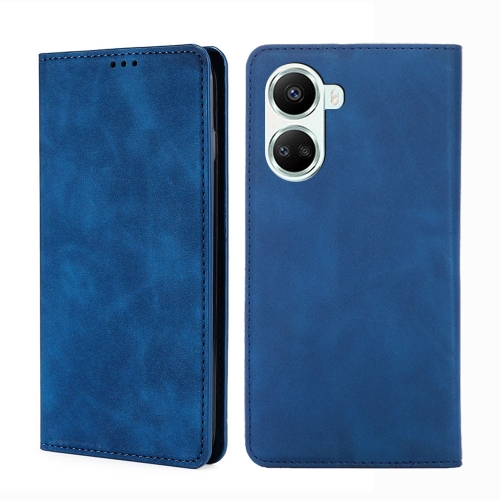 

For Huawei nova 10 SE Skin Feel Magnetic Horizontal Flip Leather Phone Case(Blue)