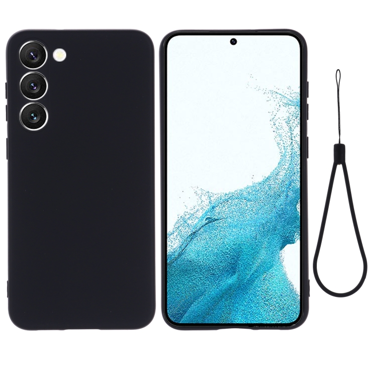 

For Samsung Galaxy S23 5G Pure Color Liquid Silicone Shockproof Full Coverage Phone Case(Black)