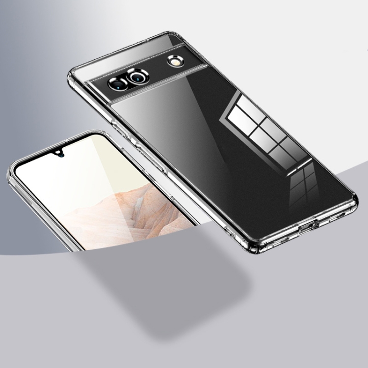 

For Google Pixel 7a Armor Clear TPU Hard PC Phone Case(Clear)