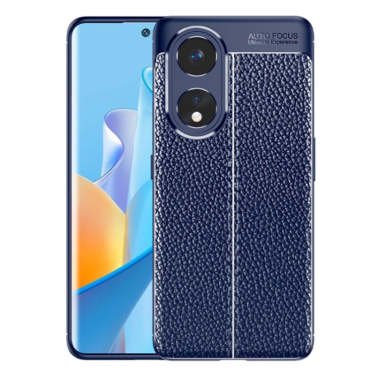 

For OPPO A1 Pro Litchi Texture Shockproof TPU Phone Case(Blue)