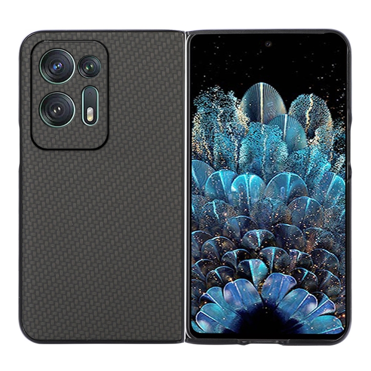 

For OPPO Find N2 Carbon Fiber Texture Shockproof Phone Case(Black)