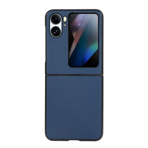 

For OPPO Find N2 Flip Carbon Fiber Texture Shockproof Phone Case(Blue)