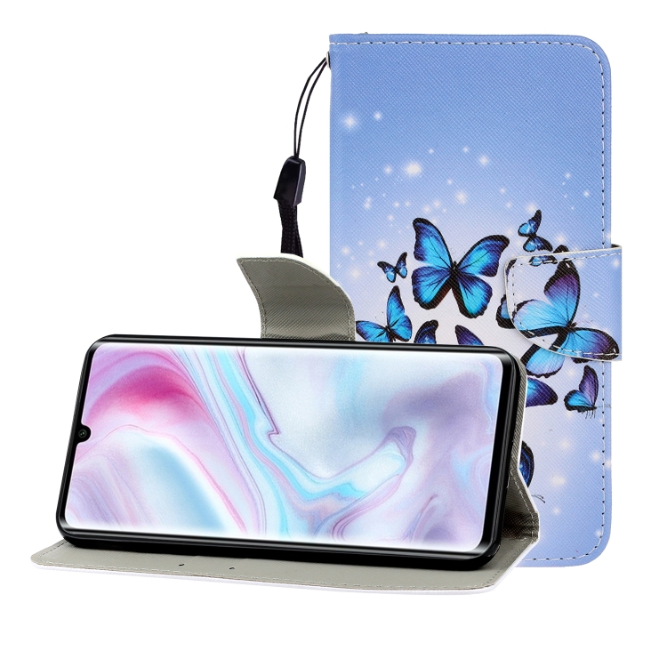 

For Xiaomi Note 10 Pro Colored Drawing Horizontal Flip Leather Case with Holder & Card Slot & Wallet(Many Butterflies)