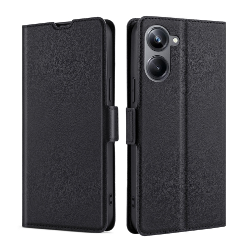 

For Realme 10 Pro 5G Ultra-thin Voltage Side Buckle Horizontal Flip Leather Phone Case(Black)