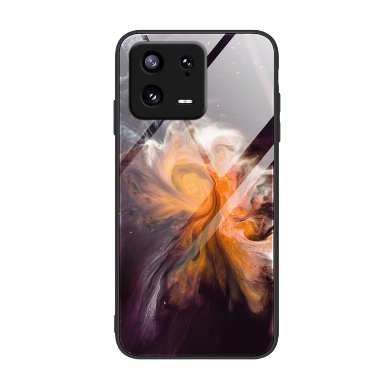 

For Xiaomi 13 Pro Marble Pattern Glass Phone Case(Typhoon)