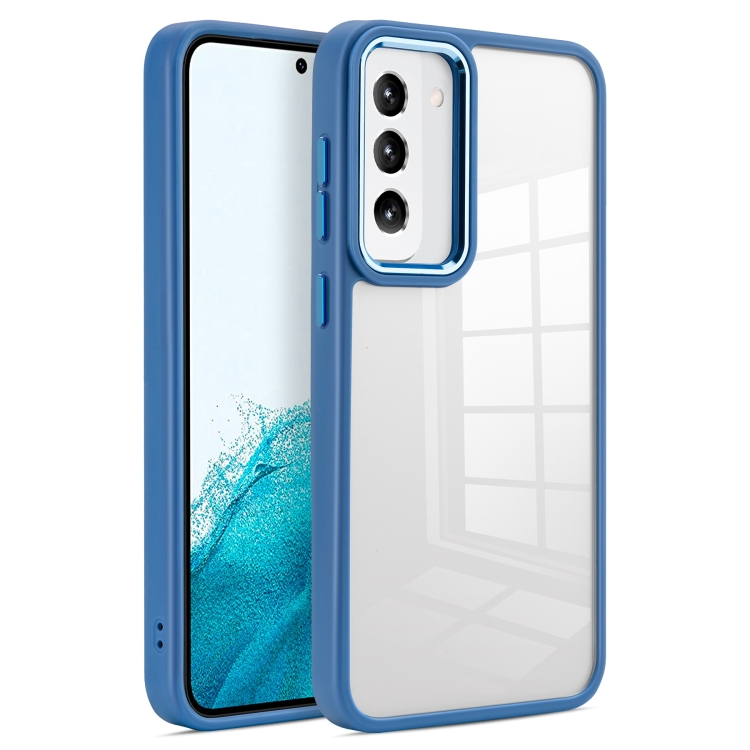 

For Samsung Galaxy S23+ 5G Clear Acrylic Soft TPU Phone Case(Sierra Blue)