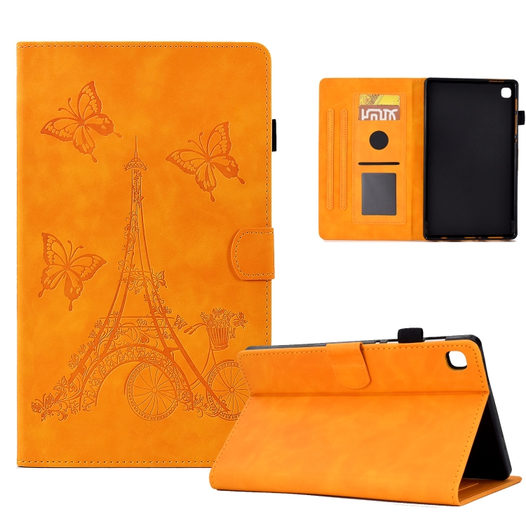 

For Samsung Galaxy Tab A 8.0 2019 T290 Tower Embossed Leather Tablet Case(Khaki)