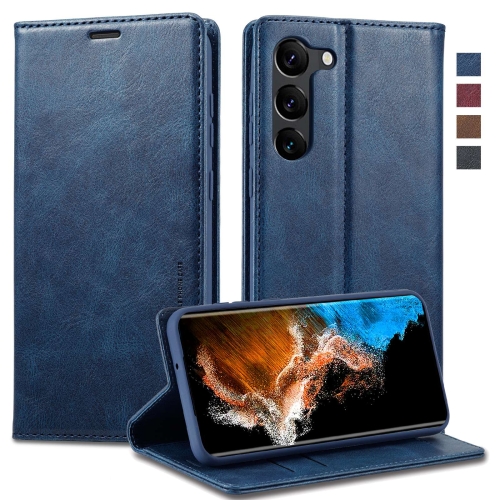 

For Samsung Galaxy S23+ 5G LC.IMEEKE RFID Anti-theft Leather Phone Case(Blue)