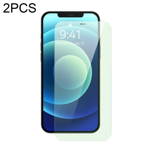 

For iPhone 12/12 Pro 2pcs Baseus 0.3mm Crystal Explosion-proof Anti Blue-ray Tempered Glass Film