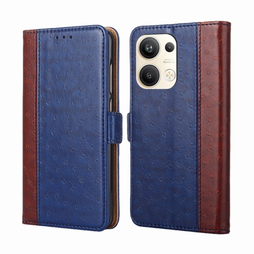 

For OPPO Reno9 Pro+ 5G Ostrich Texture Flip Leather Phone Case(Blue)